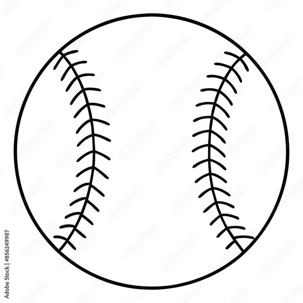 High-quality vector illustration of a baseball with detailed stitching, perfect for sports-themed designs, logos, and educational materials High-quality vector illustration of a baseball with detailed stitching, perfect for sports-themed designs, logos, and educational materials