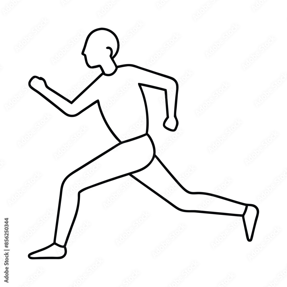 Dynamic Running Figure Outline Vector - Perfect for Sports, Fitness, and Motion Design Projects Dynamic Running Figure Outline Vector - Perfect for Sports, Fitness, and Motion Design Projects