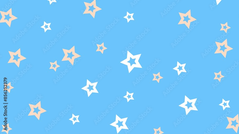 White Stars on Blue Background Animation White Stars on Blue Background Animation