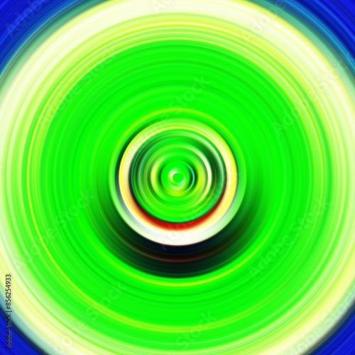 Colorful radial motion effect. Abstract rounded background. Color curves and sphere.