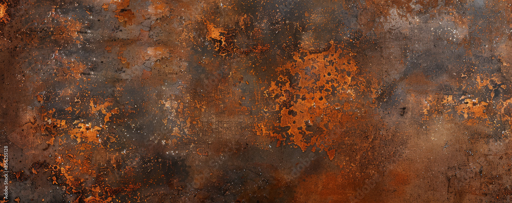 Metallic background featuring a rusted, weathered iron surface, with deep textures and rich brown-orange patina, evoking a sense of history and rugged endurance, ideal for vintage or steampunk designs Metallic background featuring a rusted, weathered iron surface, with deep textures and rich brown-orange patina, evoking a sense of history and rugged endurance, ideal for vintage or steampunk designs