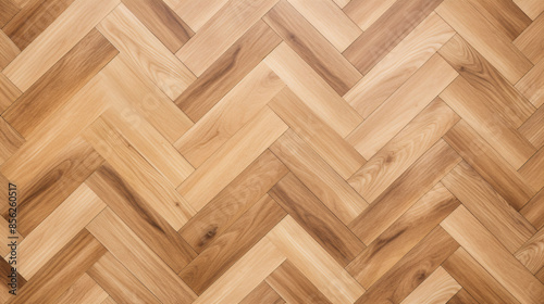 High resolution of a perfect herringbone wooden parquet - Texture and background top view © Muhammad