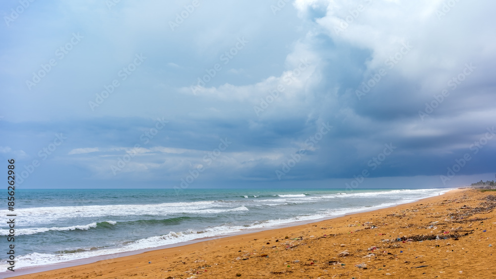 Beach at Badagry point of no return, a former slave port in Nigeria Beach at Badagry point of no return, a former slave port in Nigeria
