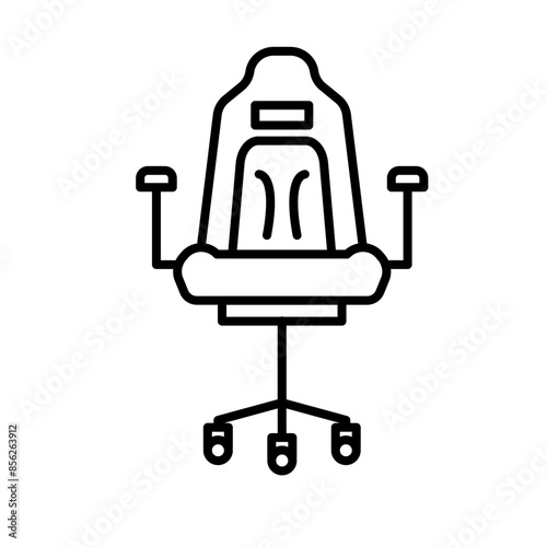 Gaming Chair Icon Ideal for Esports and Gamer Equipment Designs