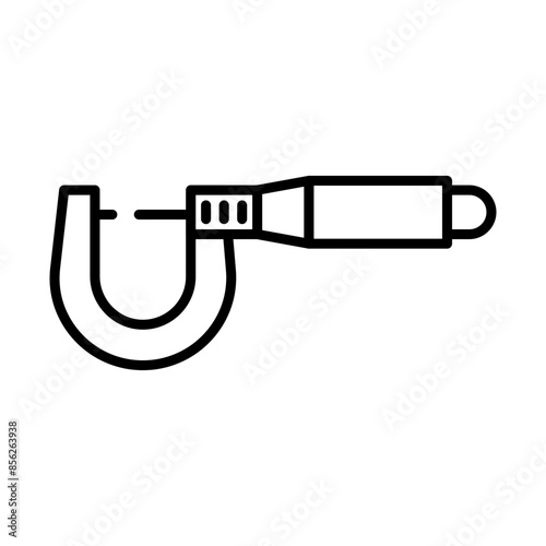 Precision Micrometer Icon Perfect for Engineering and Measurement Tools