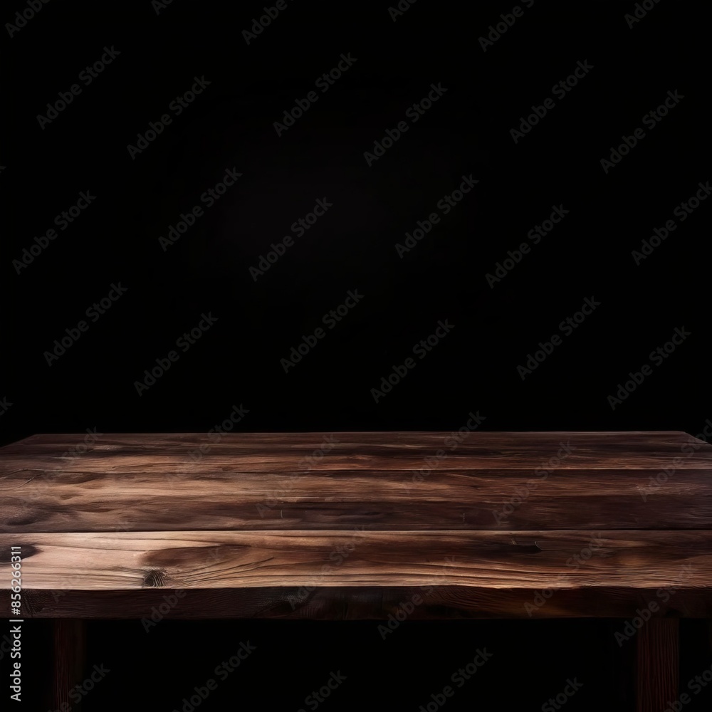 Empty wood table with dark background. Empty wood table with dark background.
