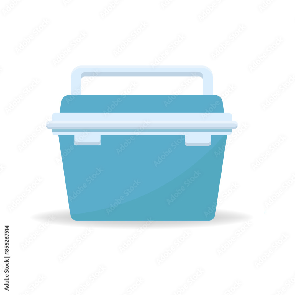 Cooler boxes. Summer ice bag camping beach picnic, portable fridge for cold food drinks cool beer, mobile refrigerator cube travel thermal delivery box, vector
