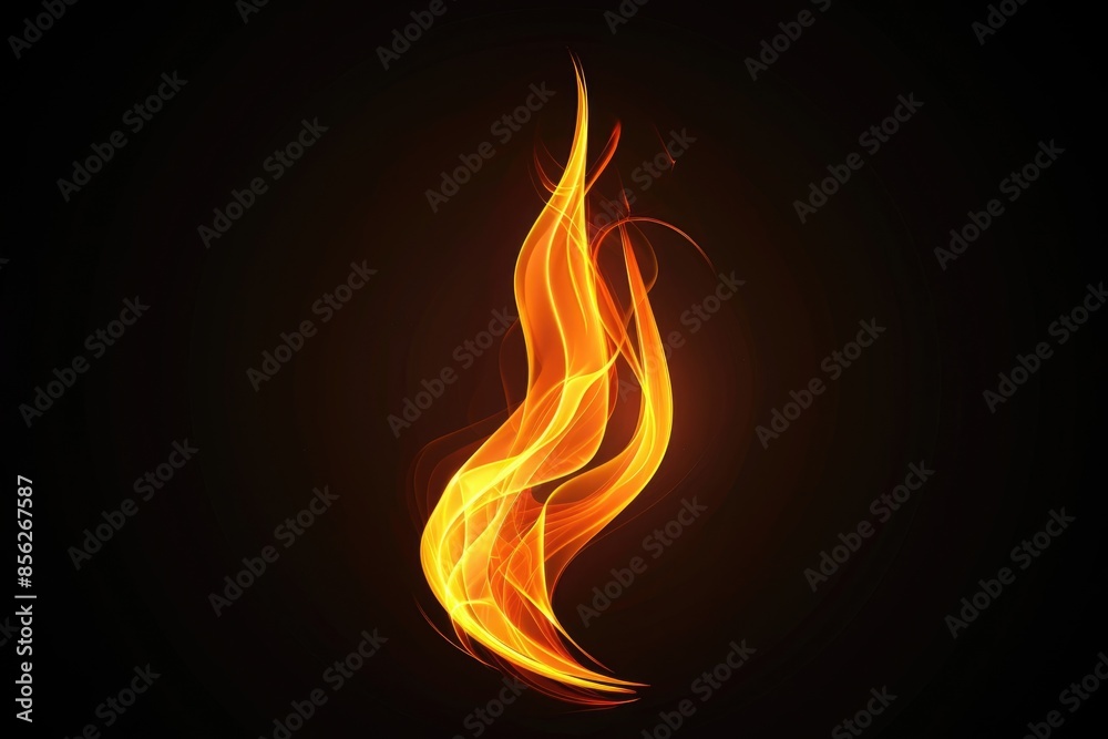 Repeated image of bright flame on dark background. Repeated image of bright flame on dark background.