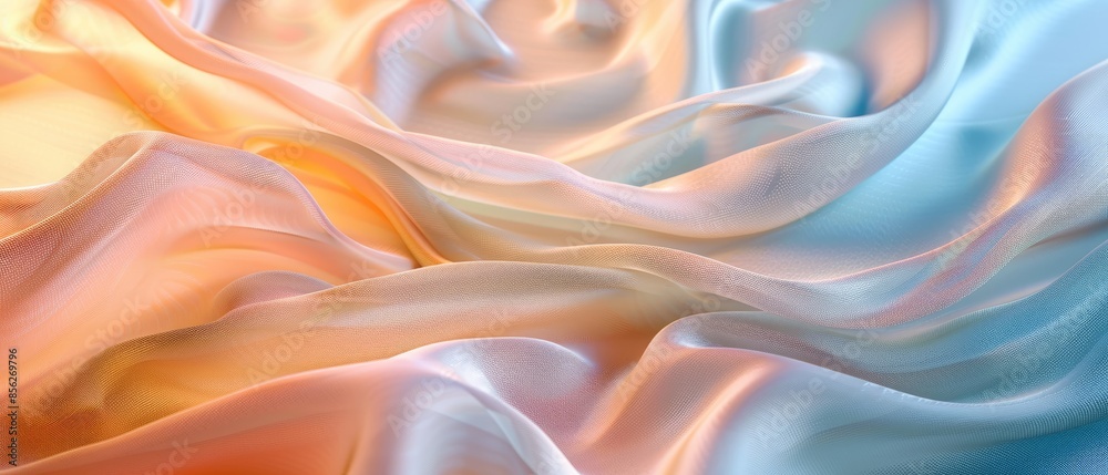 Obraz premium Abstract background with soft pastel fabric folds.