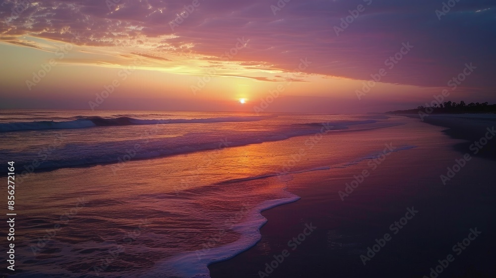 Colorful sunrise on the beach Colorful sunrise on the beach