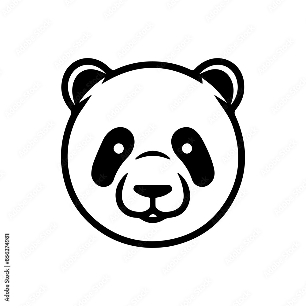 Panda logo or modern line icon. Vector line art and icon design with bold outline. Black and white Pixel Perfect minimalistic symbol isolate white background. Creative logotype Panda logo or modern line icon. Vector line art and icon design with bold outline. Black and white Pixel Perfect minimalistic symbol isolate white background. Creative logotype