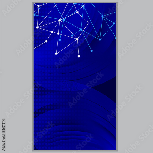 Technology abstract geometric dark blue background. For social media, cover, poster, banner, brouchure. Vector illustration EPS10