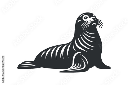Wallpaper Mural Cute seal. Vector isolated illustration on white background, cut out. Logo, emblem, icon Torontodigital.ca