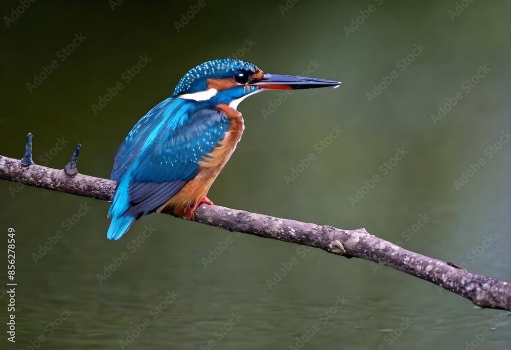 Fototapeta premium A close up of a Kingfisher on a branch