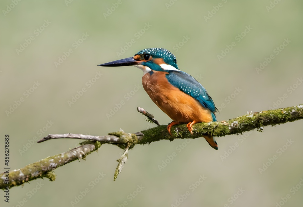 Fototapeta premium A close up of a Kingfisher on a branch