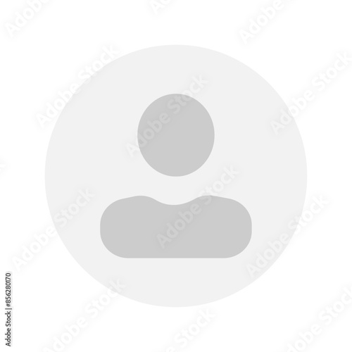 Vector flat illustration in grayscale. Avatar, user profile, person icon, gender neutral silhouette, profile picture. Suitable for social media profiles, icons, screensavers and as a template.