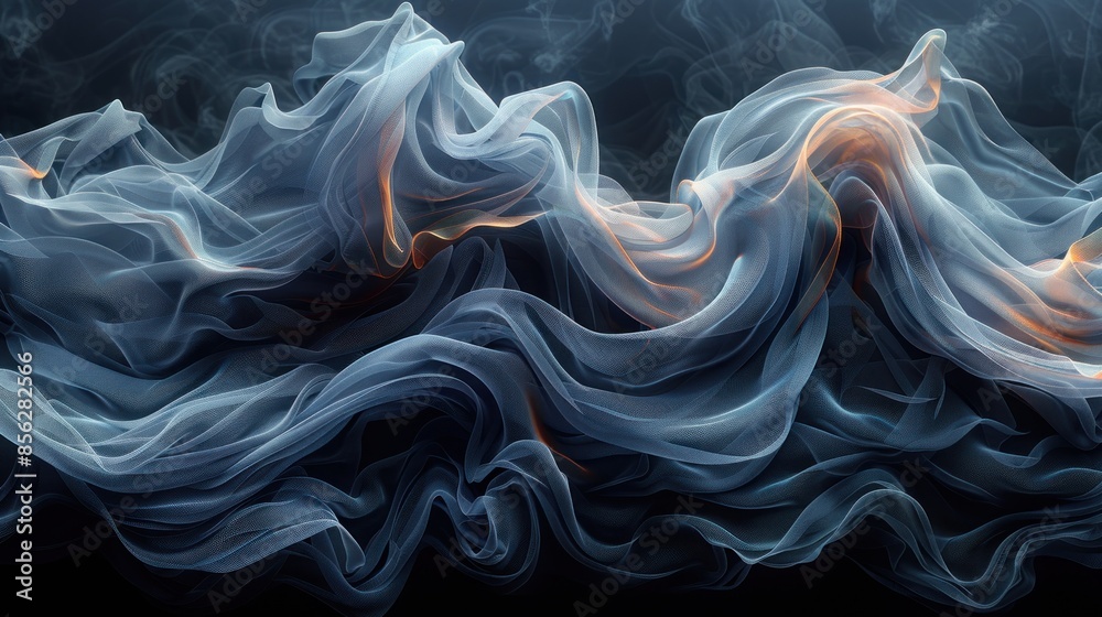 Abstract swirling blue and orange smoke texture Abstract swirling blue and orange smoke texture