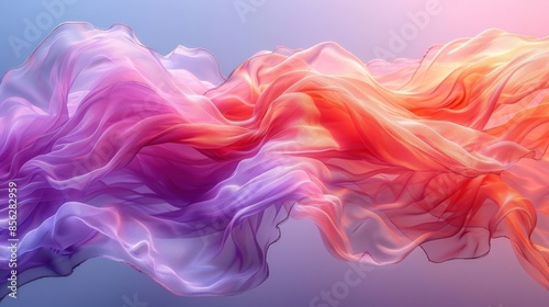 Abstract colorful fabric swirling in soft light