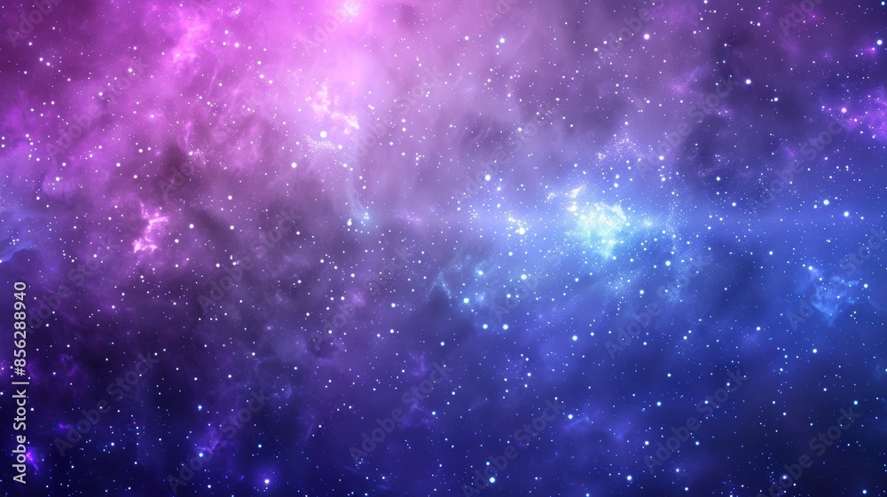 A mesmerizing view of a purple and blue galaxy filled with stars and cosmic clouds, depicting the vastness of space. A mesmerizing view of a purple and blue galaxy filled with stars and cosmic clouds, depicting the vastness of space.