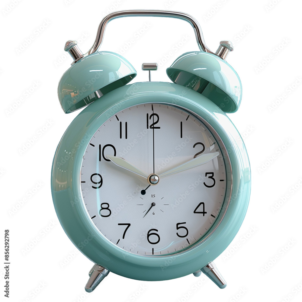 Classic Blue Alarm Clock on Transparent Background
Classic Blue Alarm Clock on Transparent Background