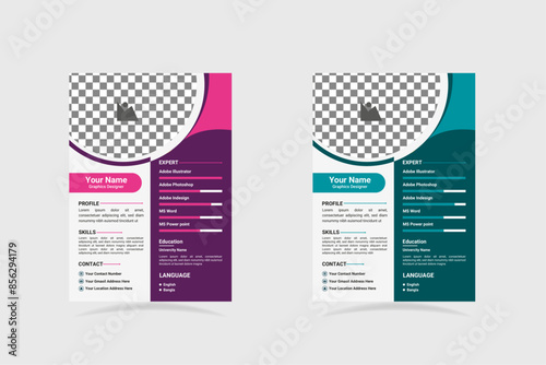 Professional Resume and Cover Letter vector Template for Business, Job Applications, Minimalist resume cv design, clean and modern multipurpose resume design.