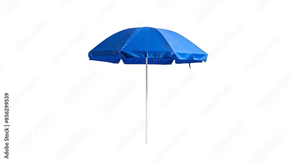Beach open blue umbrella with a white leg on a transparent background. PNG image Beach open blue umbrella with a white leg on a transparent background. PNG image