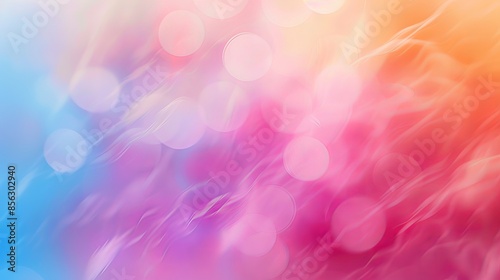 Abstract bokeh light effect with radiant pink and blue hues, creating an ethereal and dreamy background or wallpaper that enlivens the screen