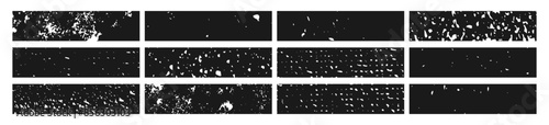 Set of black grunge banner