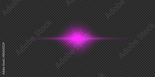 Purple horizontal light effect of lens flares