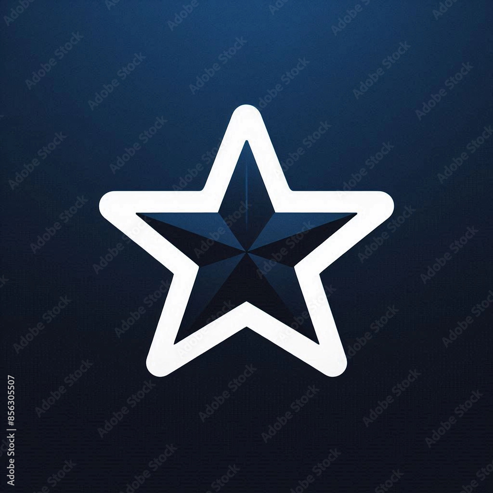 Simple blue star with white ouline square Simple blue star with white ouline square