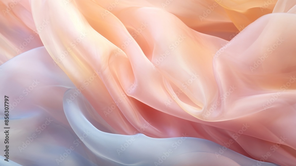 Obraz premium Organza cloth in delicate pastel hues.