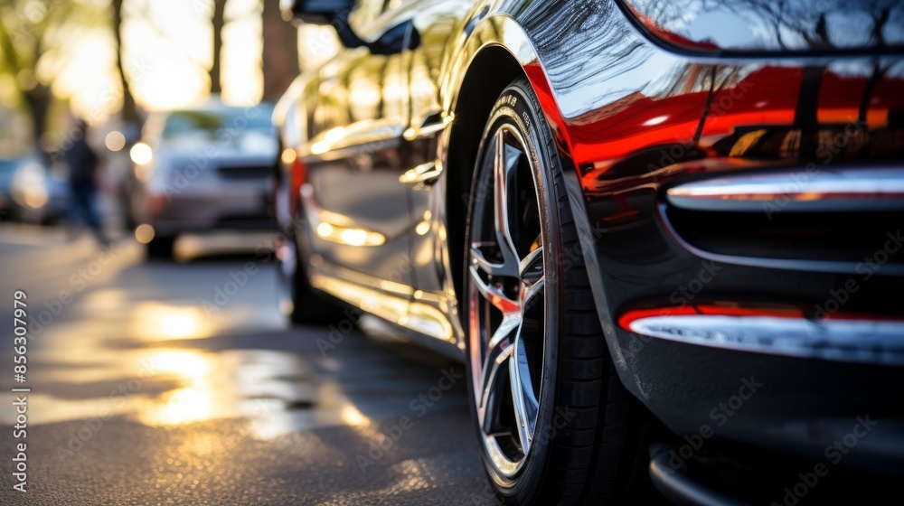 Chrome bumpers mirroring surroundings. Chrome bumpers mirroring surroundings.