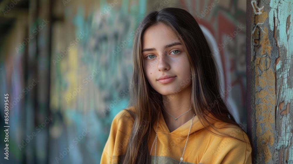 Teenage Girl, Looking Confident And Happy Teenage Girl, Looking Confident And Happy