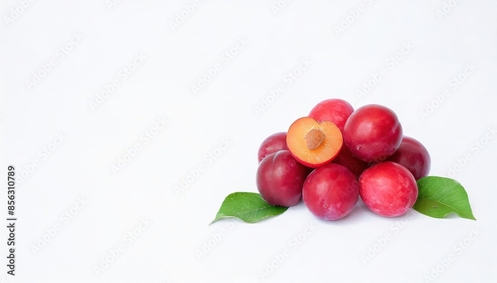 Plum isolated on white background