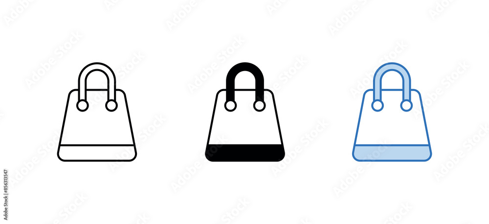 Delivery Bag icon design with white background stock illustration