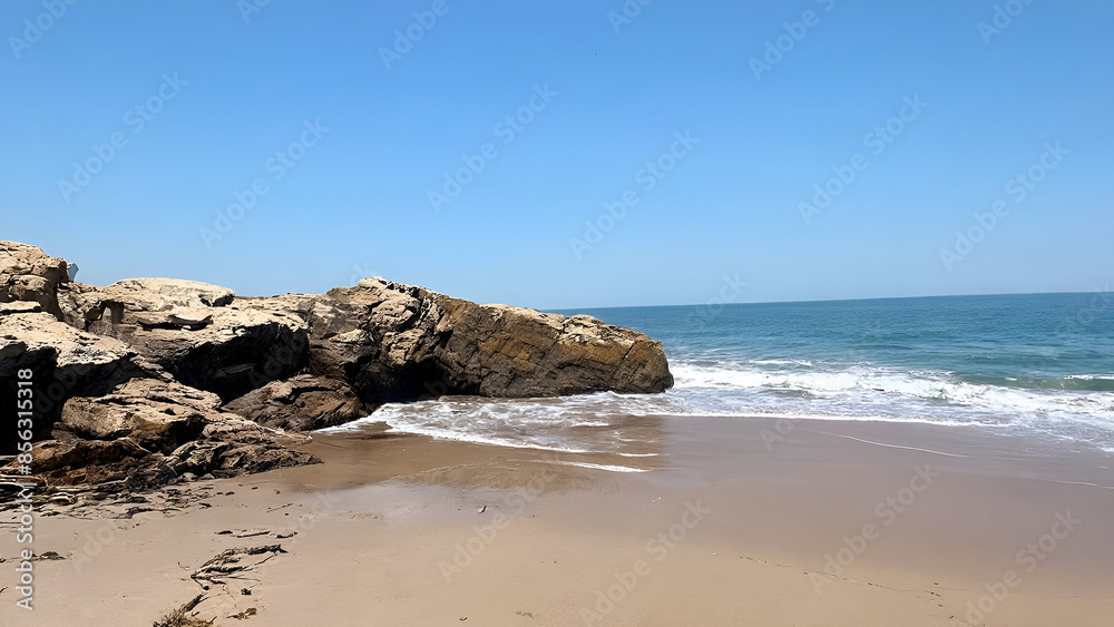 Beach and rocks, 16:9 with copyspace, 300dpi Beach and rocks, 16:9 with copyspace, 300dpi
