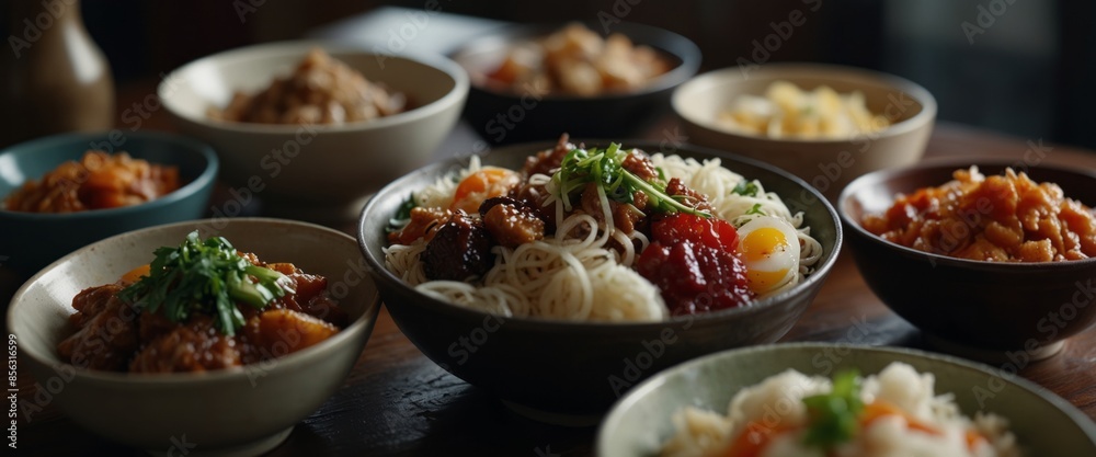 Assortment of Korean traditional dishes Asian food. Assortment of Korean traditional dishes Asian food.