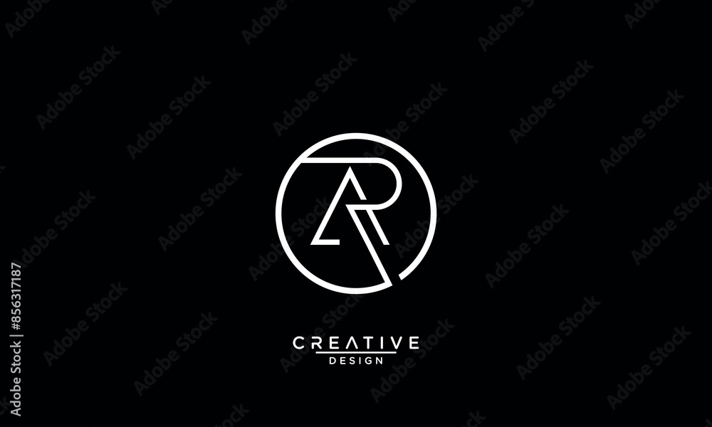 AR, RA, A, R, Abstract Letters Logo Monogram AR, RA, A, R, Abstract Letters Logo Monogram