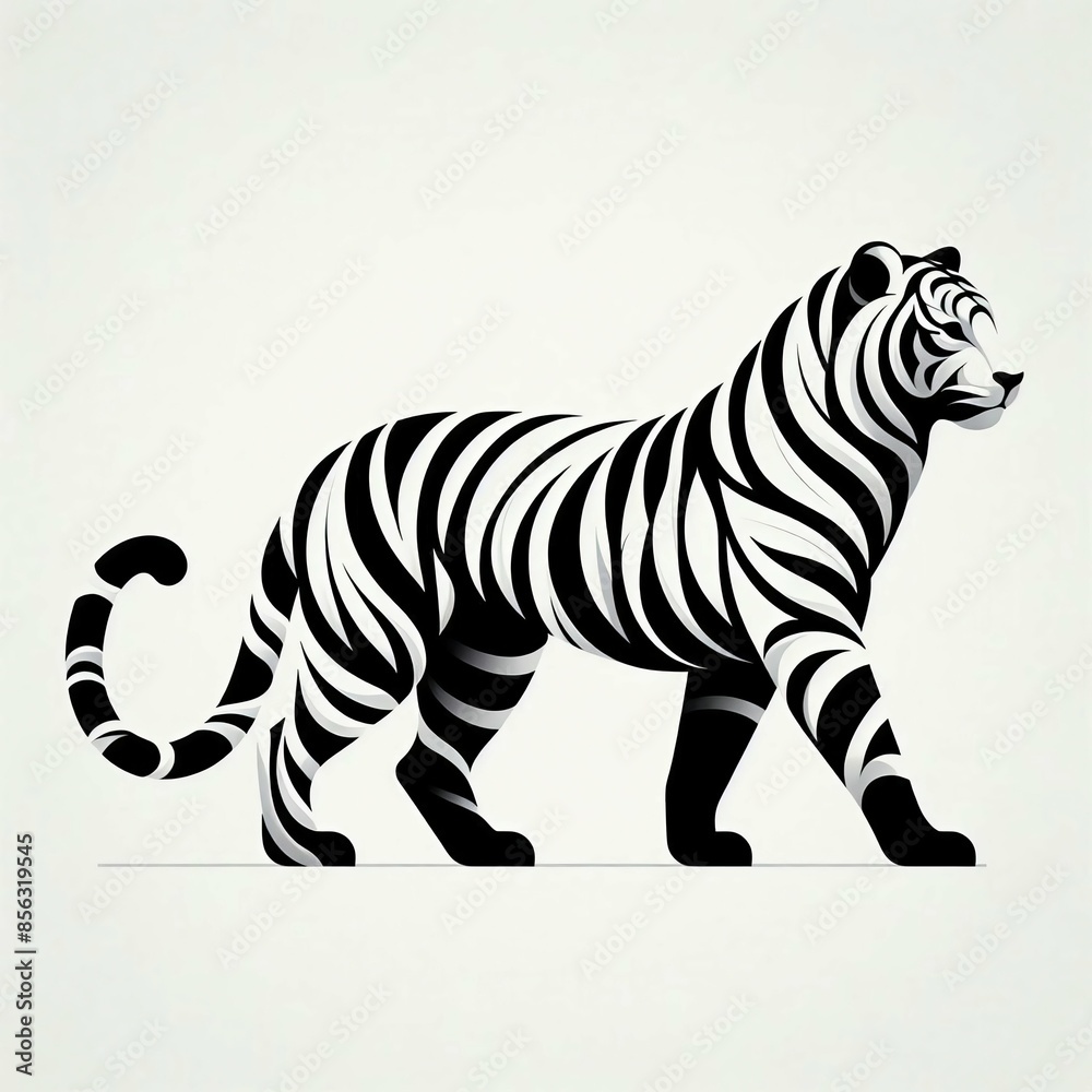 Fototapeta premium minimalist tiger