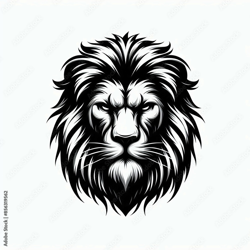 Fototapeta premium line art lion
