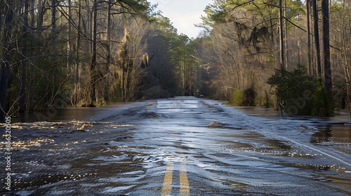 Road Closure in North Carolina: Flooding Alert - Generative AI