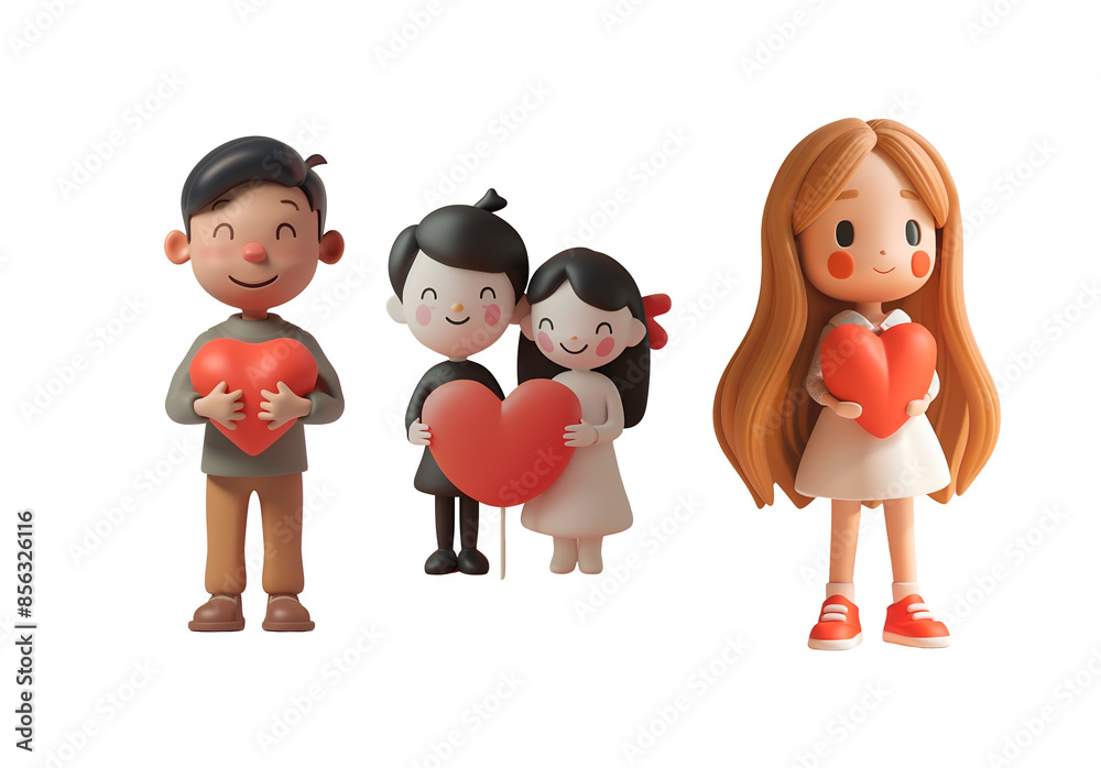 Heartwarming Couple Artwork: Man and Woman, Love Character 3D Cartoon Render, Isolated on Transparent Background, PNG Heartwarming Couple Artwork: Man and Woman, Love Character 3D Cartoon Render, Isolated on Transparent Background, PNG