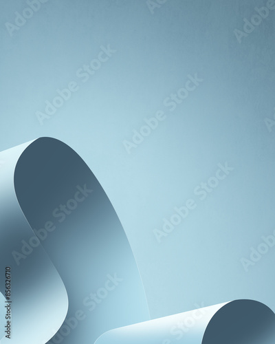 abstract background with curved paper shapes