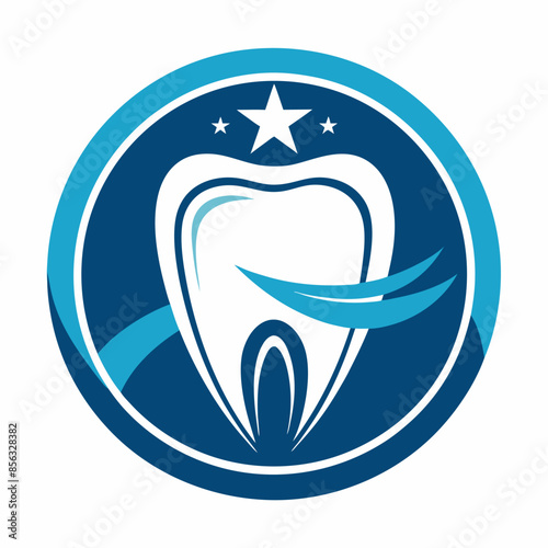 We care about your smile: dental clinic logo.
