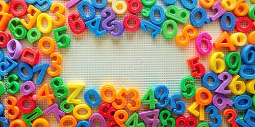 Plastic numbers for educational purposes, plastic, numbers, colorful, counting, learning, school, math, children, toys photo
