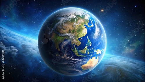 Earth suspended in the vastness of space, planet, space, universe, galaxy, stars, celestial, astronomical, orbit, globe
