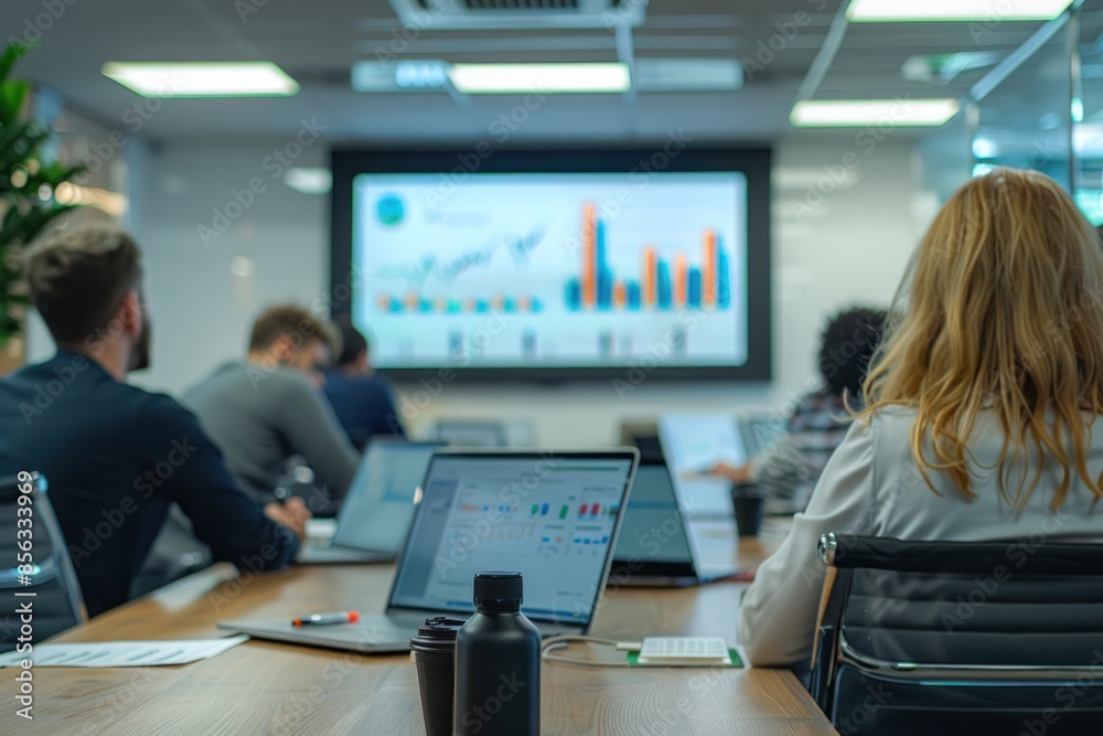 A professional business meeting in a modern conference room. ai generative A professional business meeting in a modern conference room. ai generative