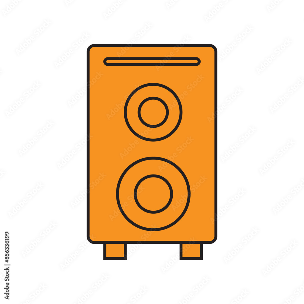 Music speaker icon. Simple illustration of music speaker vector icon for web design isolated on white background. Vector illustration. Eps file 119. Music speaker icon. Simple illustration of music speaker vector icon for web design isolated on white background. Vector illustration. Eps file 119.