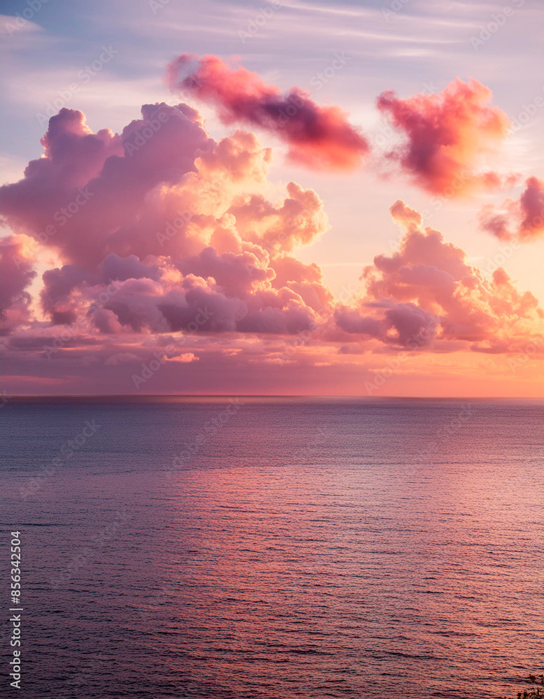 Beautiful sunset over the sea. Colorful sky with clouds. Beautiful sunset over the sea. Colorful sky with clouds.