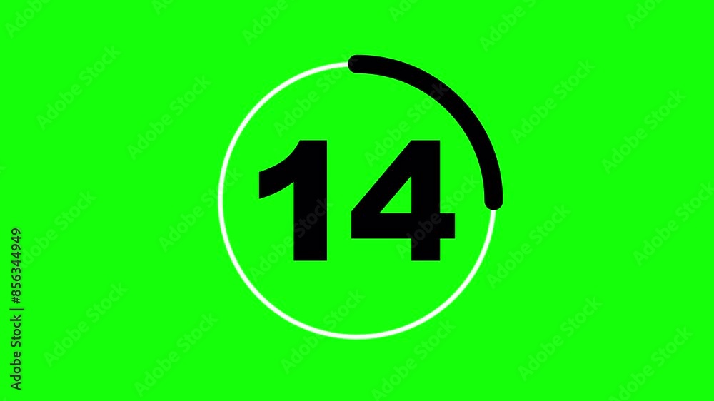 20 Seconds Countdown Timer Animation, Green Background 20 Seconds Countdown Timer Animation, Green Background